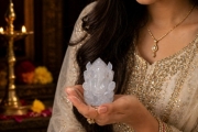 Sphatik Ganesh ji (white)