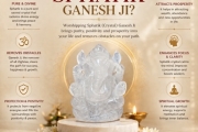 Sphatik Ganesh ji (white)