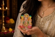 Sphatik Ganesh Ji (coloured)