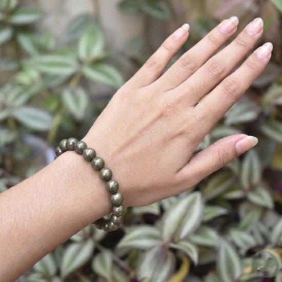Natural Pyrite Stone Bracelet