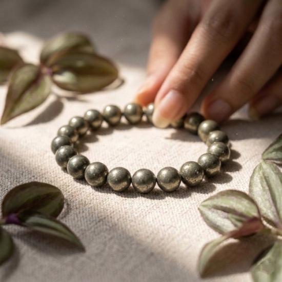 Natural Pyrite Stone Bracelet